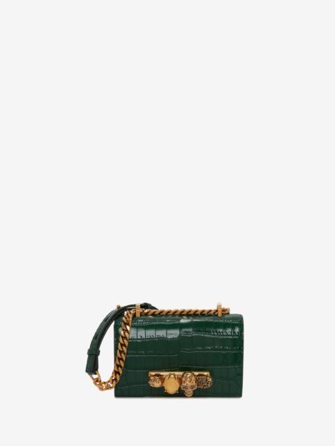 Women's Mini Jewelled Satchel in Emerald