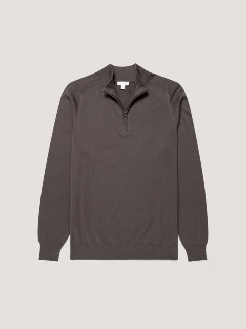 Sunspel Sea Island Cashmere Half Zip
