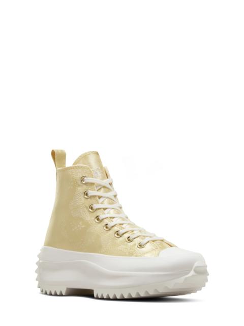 Chuck Taylor All Star Run Star Hike High Top Platform Sneaker in Lemon Drop/White/Egret