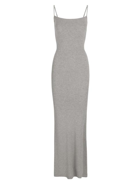 SKIMS Women's Soft Lounge Long Slip Dress - Heather Gray