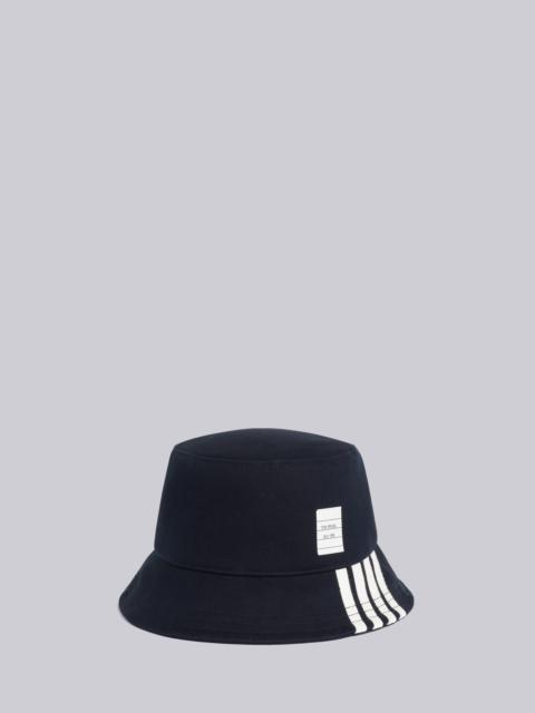 Navy Cotton Suiting Engineered 4-Bar Bucket Hat
