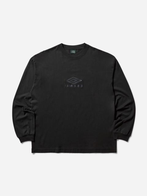 umbro Men's OG Logo Longsleeve T-Shirt Washed Black