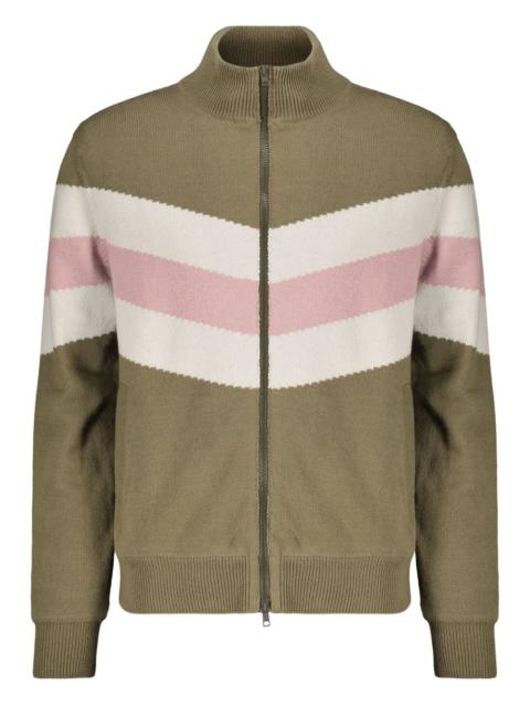 Herno striped high-neck cardigan