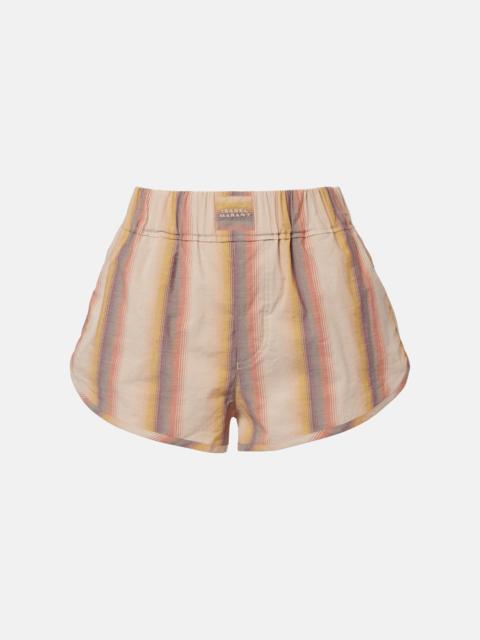 Isabel Marant Melinea striped cotton shorts