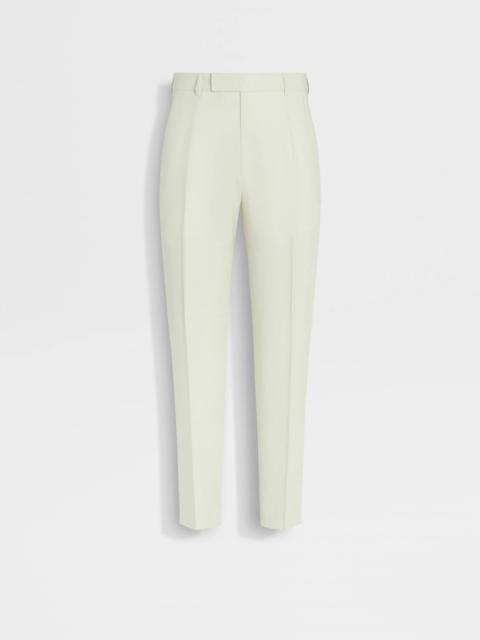 ZEGNA LIGHT YELLOW OASI LINO PANTS