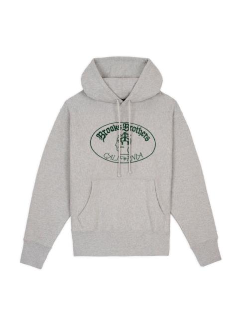 BRAIN DEAD Brooks Brothers California Logo Hoodie - Heather Grey