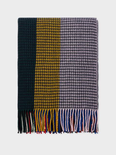 Paul Smith Wool Basketweave Stripe Blanket
