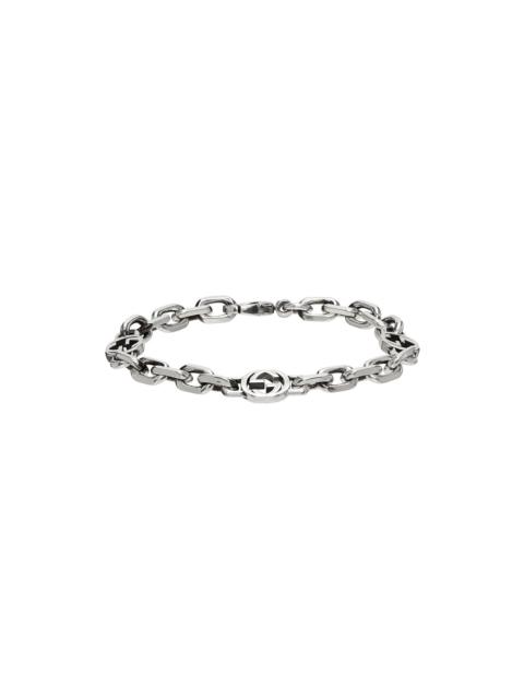 Silver Chain Interlocking G Bracelet
