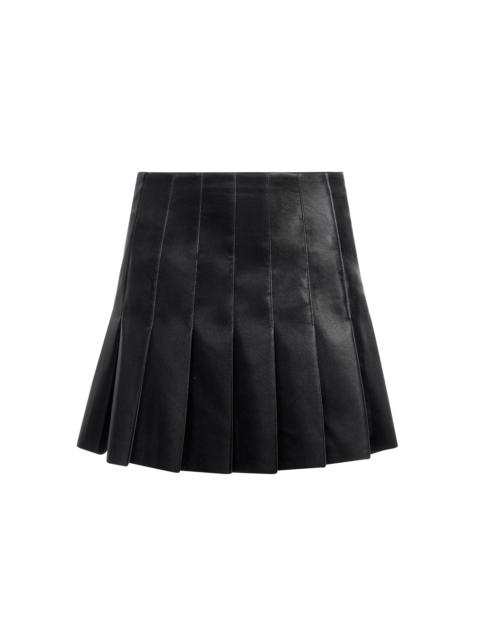 CARTER VEGAN LEATHER PLEATED MINI SKIRT