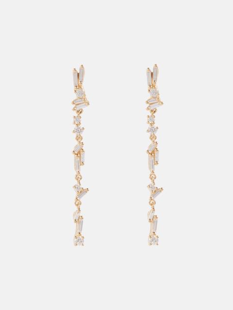 SUZANNE KALAN Iva 18kt gold drop earrings with diamonds