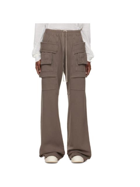 Rick Owens DRKSHDW Gray Tower Creatch Wide Drawstring Cargo Pants