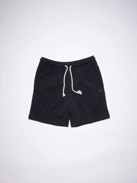 Fleece sweat shorts - Black