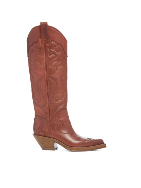 GABRIELA HEARST Capitana Cowboy Boot in Tan Leather