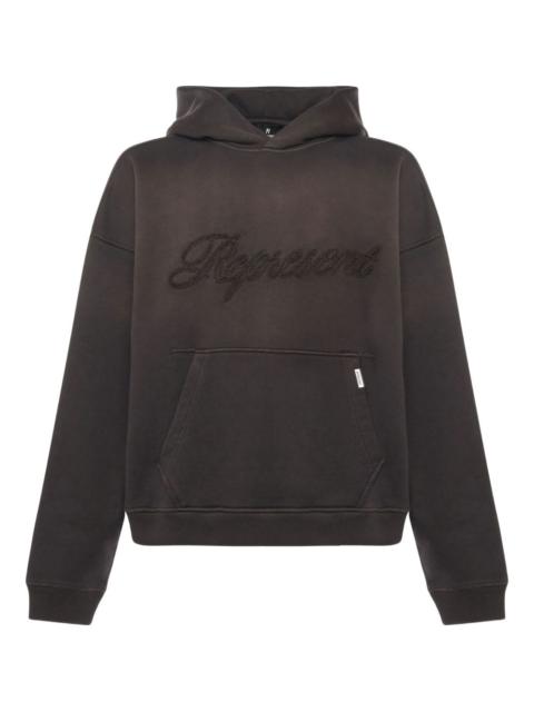 REPRESENT logo-embroidered hoodie
