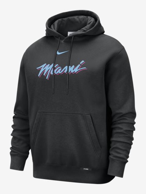 Miami Heat City Edition Men's Nike Basketball Club Pull-Over Hoodie