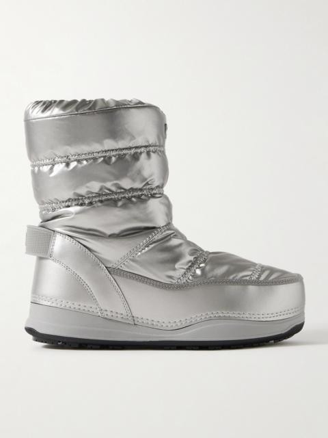 BOGNER La Plagne 19 Leather-trimmed Quilted Metallic Shell Snow Boots