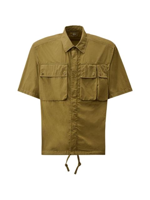 C.P. Company 50 Fili logo-embroidered drawstring shirt