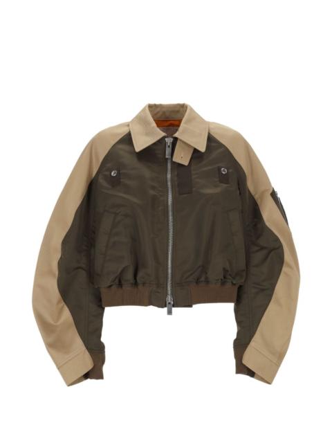 sacai colour-block bomber jacket