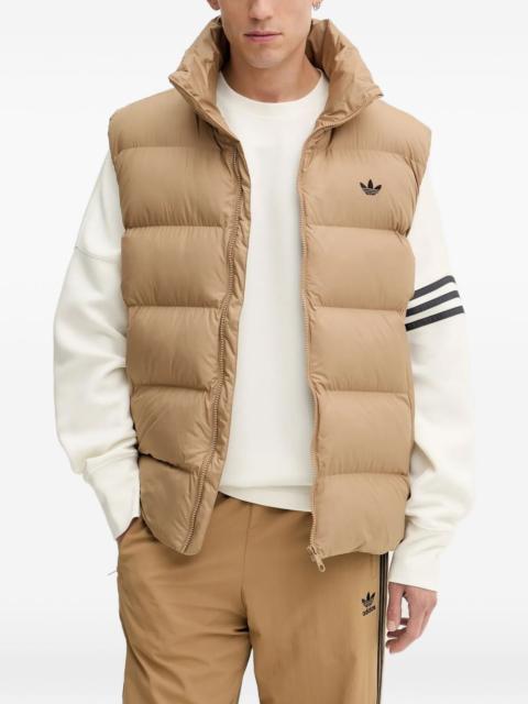 adidas funnel-neck logo-print padded gilet