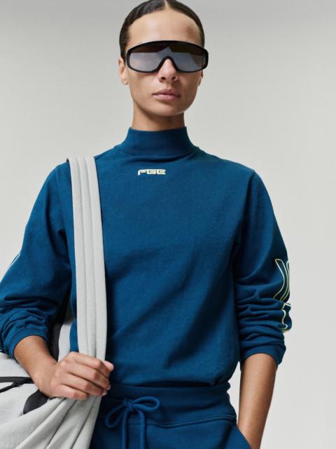 ESSENTIALS Womens Slim Mock Neck Longsleeve Tee
