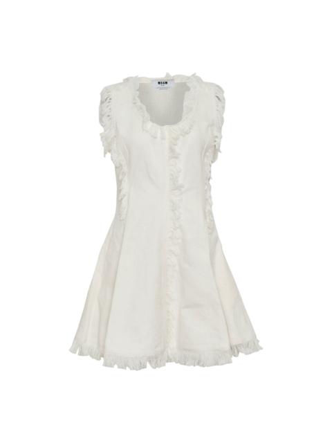MSGM White Textured Dress