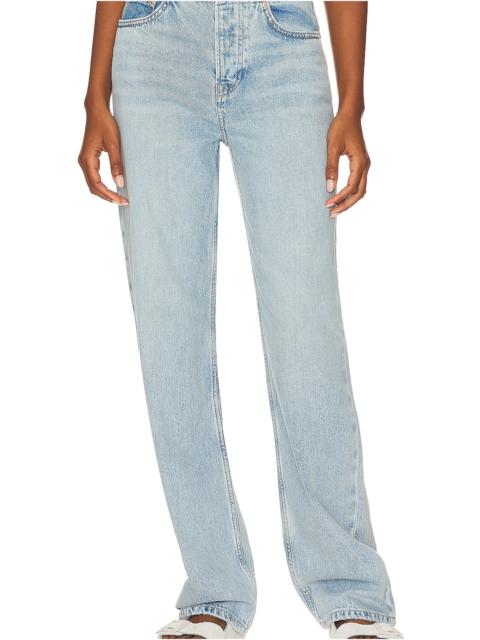 GRLFRND Jordan Low Rise Frayed Waist Boyfriend Jeans