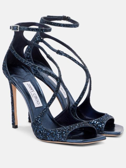 JIMMY CHOO Azia 95 glitter sandals