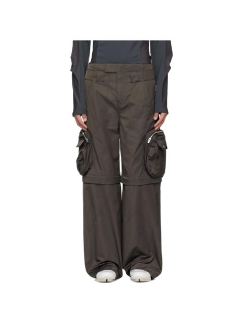 FFFPOSTALSERVICE Gray Diffraction Convertible Cargo Pants