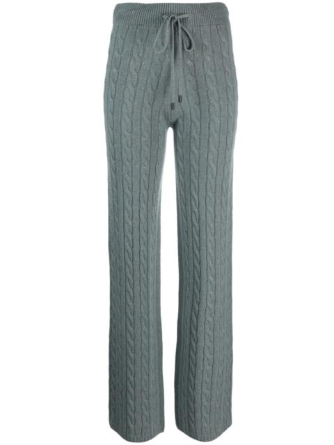 PESERICO drawstring chunky-knit trousers