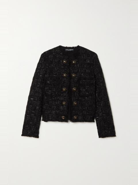 Dolce & Gabbana Embellished woven lamé jacket