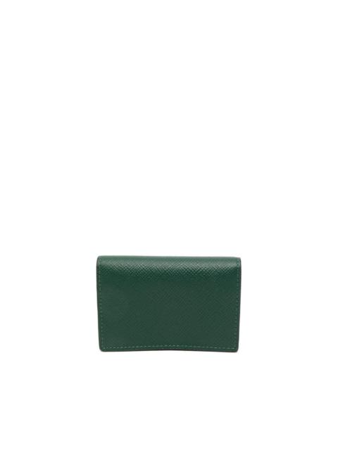 Smythson logo-stamp leather wallet