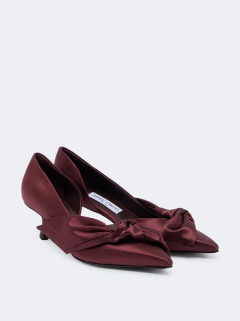 JIMMY CHOO Issy bow-detail satin pumps