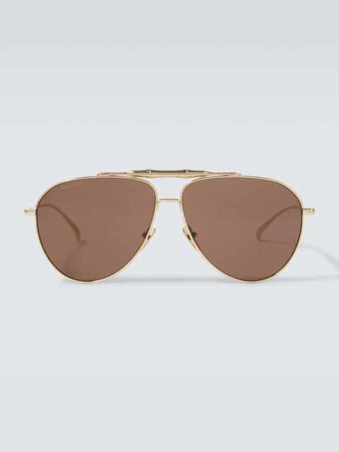 GUCCI Bamboo aviator sunglasses
