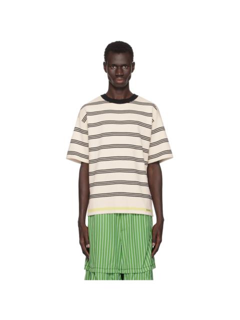 Marni Beige Seaside Stripe T-shirt