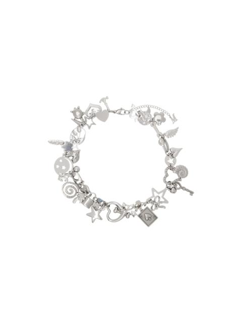 MARLAND BACKUS Silver Chrome Charm Necklace