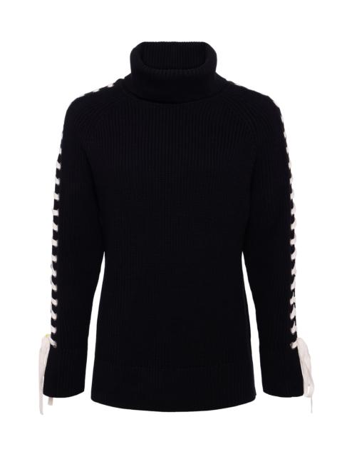 L'AGENCE Nola Lace-Up Turtleneck