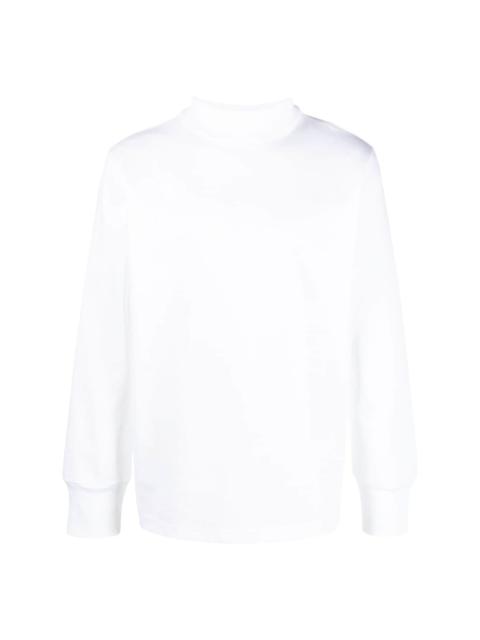 high-neck cotton sweatshirt