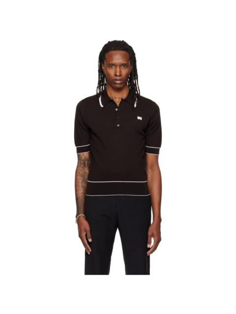 WALES BONNER Brown John Smedley Edition Blessings Polo