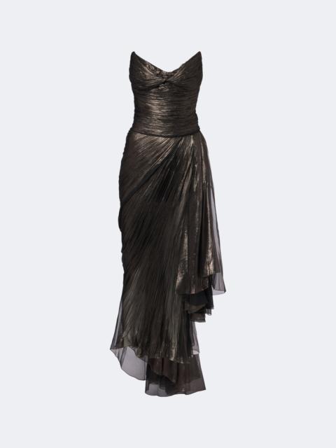 MARIA LUCIA HOHAN Heidi metallic silk corset gown