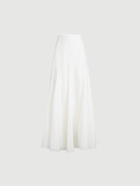 Brunello Cucinelli Techno cotton poplin flared skirt with monili