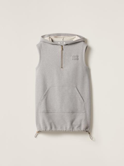 Miu Miu Cotton fleece hoodie dress