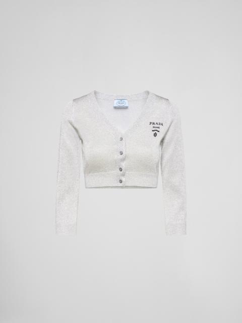 Prada Cropped lurex cardigan