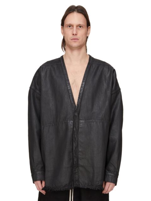 Rick Owens DRKSHDW frayed cotton coat