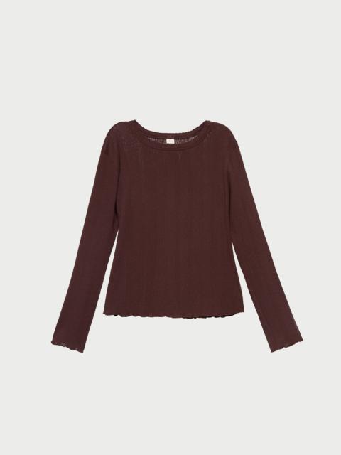 LOEFFLER RANDALL Lolo Pointelle Long-Sleeve Tee