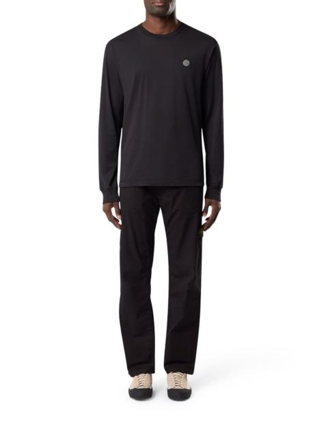 Stone Island LONG SLEEVE T-SHIRT WITH COMPASS PATCH