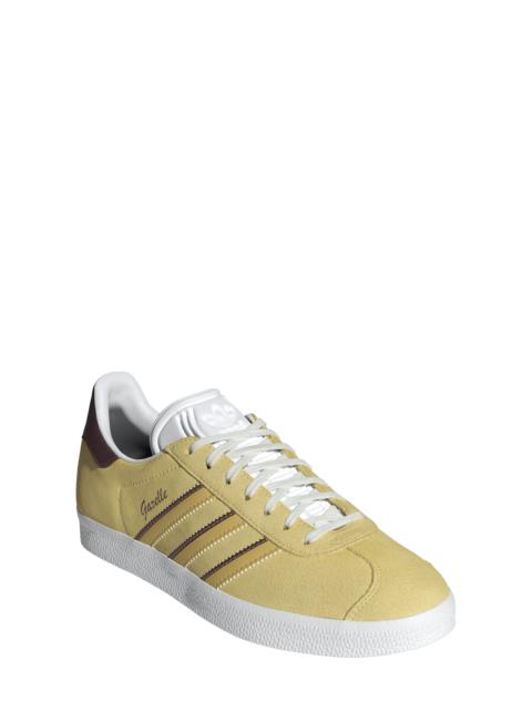 Gazelle Sneaker in Almost Yellow/Oat/Maroon