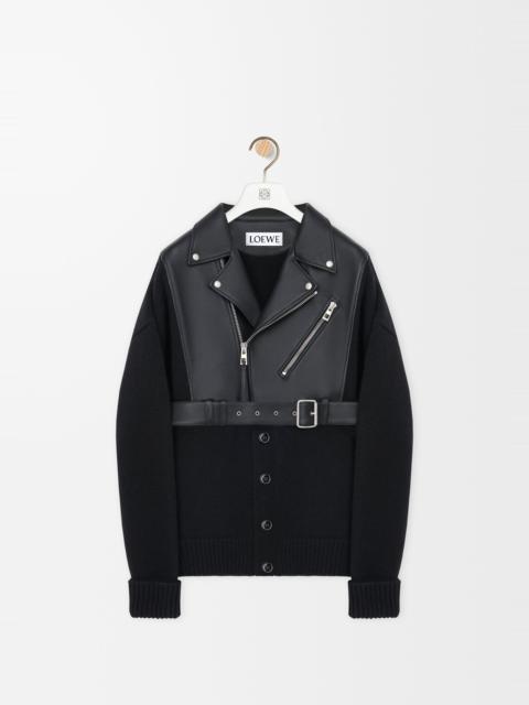 Loewe Hybrid cardigan in nappa lambskin and wool