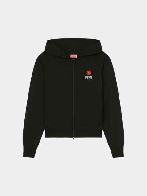 KENZO 'Boke Flower Crest' hooded embroidered zip-up cardigan