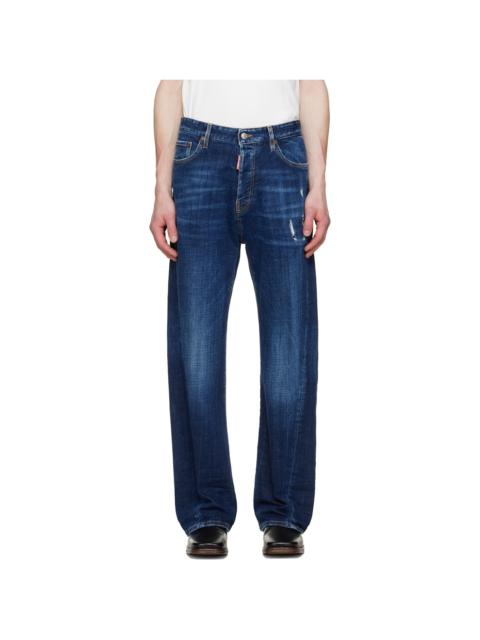 DSQUARED2 Blue Loose Twisted Jeans