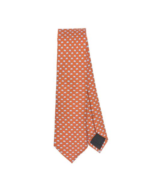 ZEGNA patterned-jacquard tie